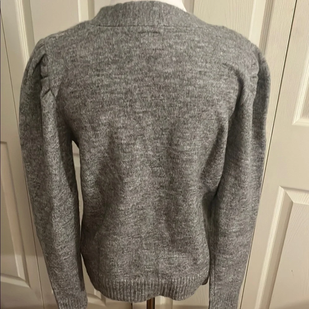 Heather Gray Knit Cardigan Sweater - Picture 4 of 4